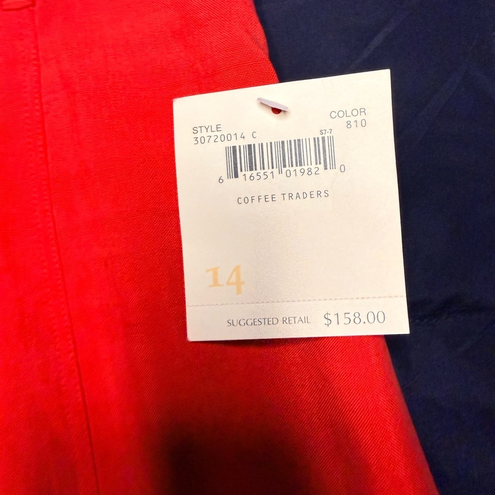 Dana Buchman Red Pencil Skirt NWT – Classic Belted Career Chic (sz 14) - Picture 3 of 7